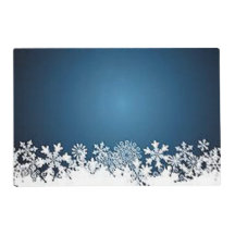 Placemat de feriado de "lagunas de nieve"