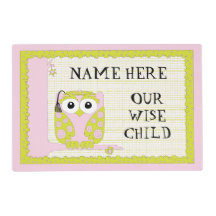 Placemat Laminado de Pascua "WISE OWL"