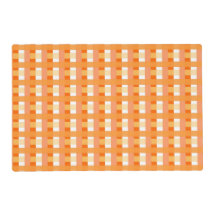 Placemat laminado de patrón naranja