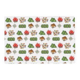 Salvamanteles Summer Camp Compass Campfire Smores Tent Trailmix