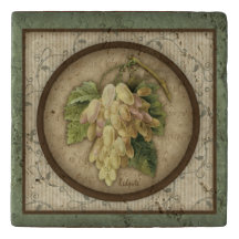 Teja de piedra Trivet de las uvas de Redoute