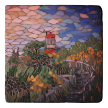 Trivet de faro de mosaico