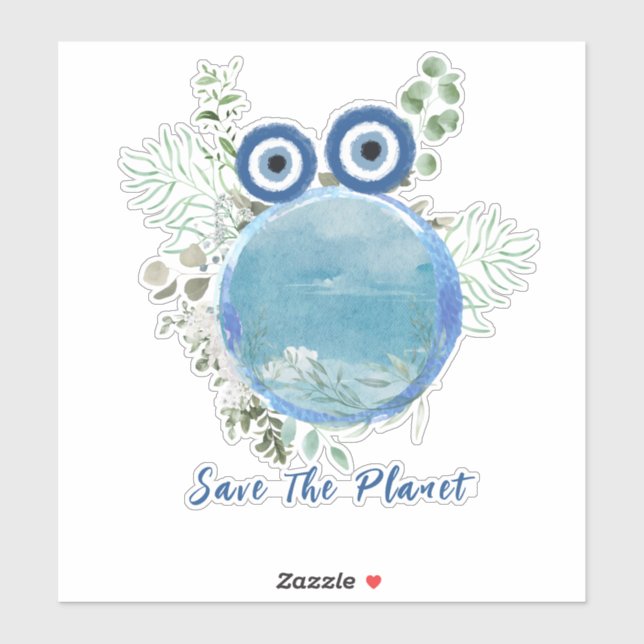 Salvar a los Pegatinas del planeta (Hoja)