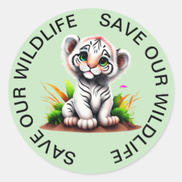 Salvar a nuestros Pegatinas del leopardo de la nie