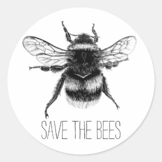 Salvar al pegatina de abejas