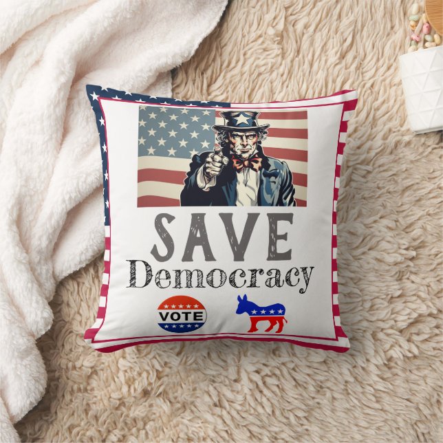 Salvar el Cojín decorativo democrático (Manta)