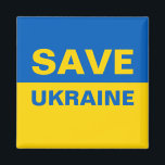Salvar el imán de bandera ucraniano<br><div class="desc">Salvar la bandera ucraniana</div>