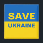 Salvar el imán de bandera ucraniano<br><div class="desc">Salvar la bandera ucraniana</div>