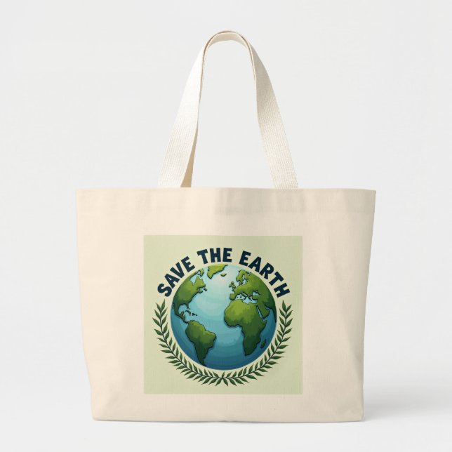Salvar la bolsa ecológica del diseño terrestre (Frente)