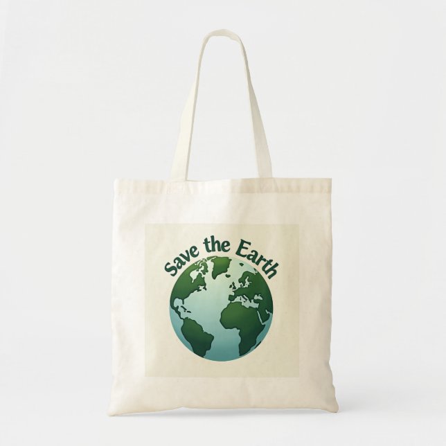 Salvar la bolsa ecológica del diseño terrestre (Frente)