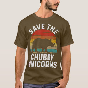 Salvar la camiseta de rinoceronte estilo retro de