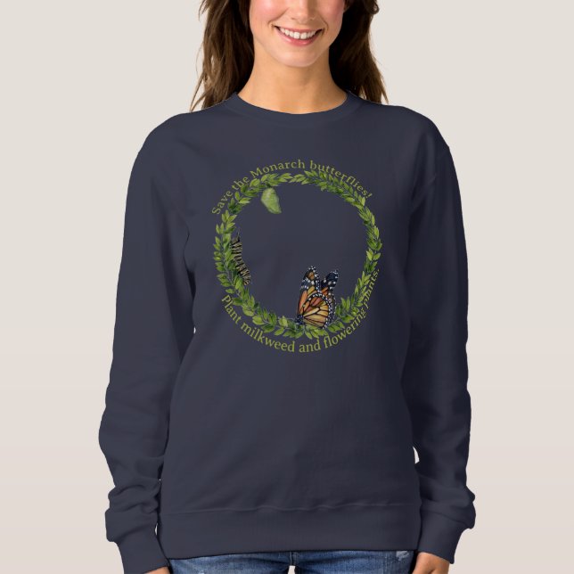 Salvar la sudadera de las mariposas monarca (Anverso)