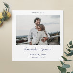 Salvar las fechas magnéticas<br><div class="desc">Esta sencilla y moderna boda fotográfica personalizado guarda la plantilla de la tarjeta magnética de fecha y sus nombres en un guión de escritura a mano animado debajo de la foto. Puede cambiar el tipo de letra, puntuación o color utilizado para varios elementos de texto de este diseño. El color...</div>