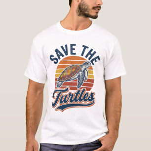Salvar Las Tortugas Diseño De Camiseta De Tortuga