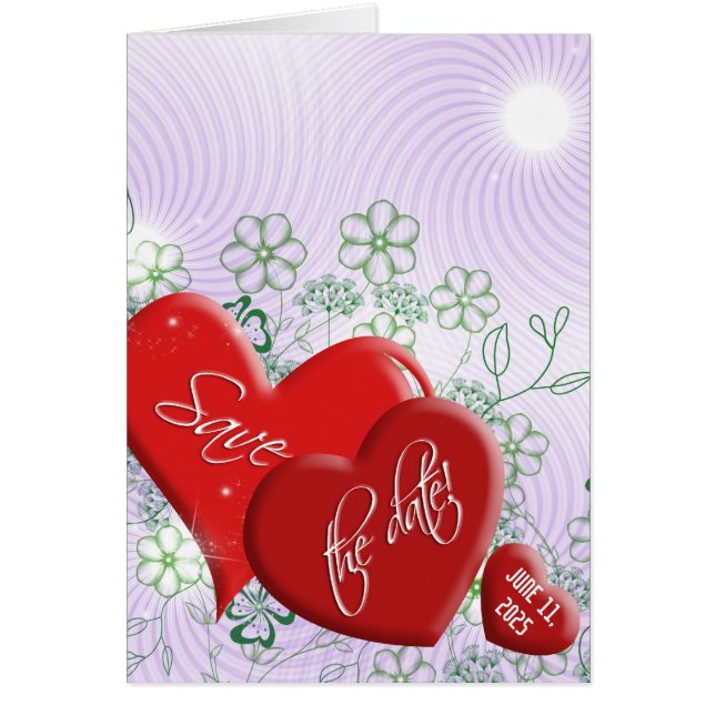 Salvar los corazones rojos de la fecha (Frente)