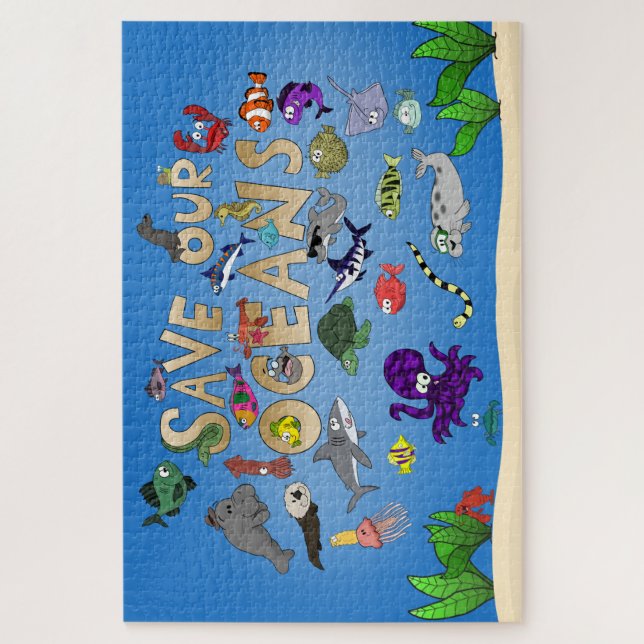 Salvar nuestro rompecabezas de los océanos (Vertical)