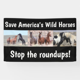 Salvar nuestros caballos salvajes 3 x 5 pancartas