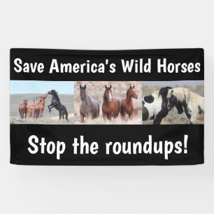 Salvar nuestros caballos salvajes 3 x 5 pancartas