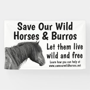Salvar nuestros caballos salvajes 3 x 5 pancartas