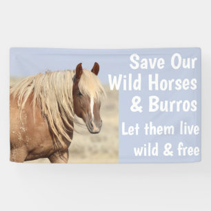 Salvar nuestros caballos salvajes 3 x 5 pancartas
