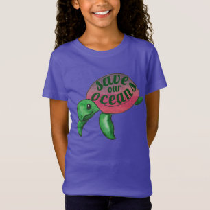 Salvar nuestros océanos camiseta de tortuga de mar