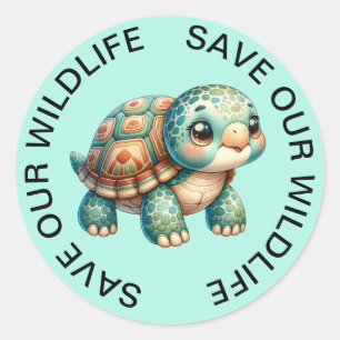 Salvemos a nuestros Pegatinas de la tortuga salvaj