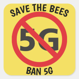 Salven a las abejas, pegatina Ban 5G
