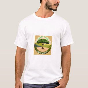 Salven árboles, salven agua y camiseta ecológica
