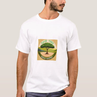 Salven árboles, salven agua y camiseta ecológica