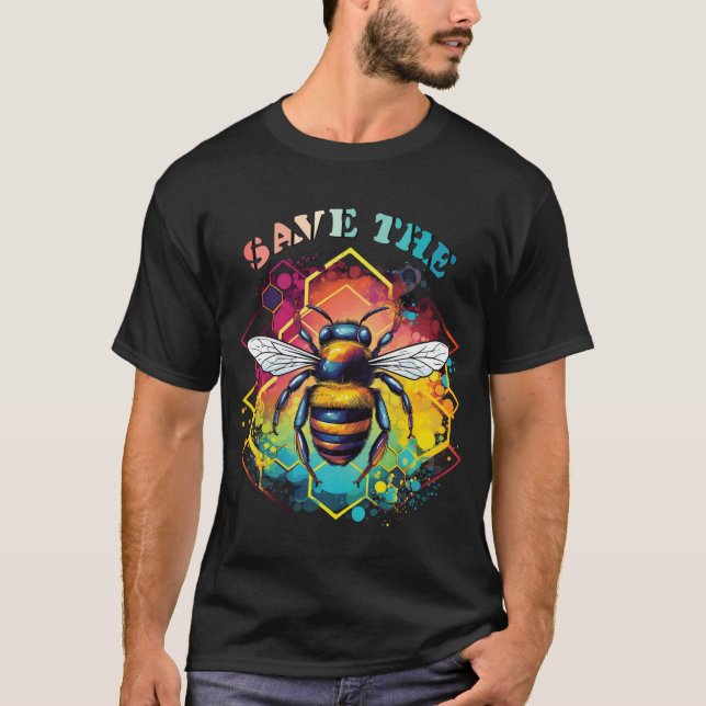 Salven la camiseta de abeja - Tee de los amantes d (Anverso)