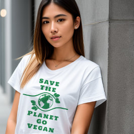 Salven la camiseta de las mujeres del mundo go veg