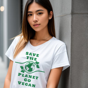 Salven la camiseta de las mujeres del mundo go veg