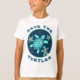 Salven la camiseta del niño tortuga