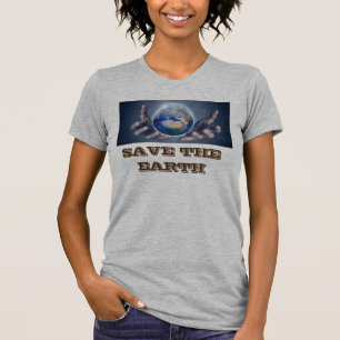 Salven la tierra de las camisetas de las mujeres
