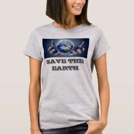 Salven la tierra Mujeres camiseta gris