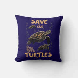 Salven nuestra almohada de tortugas - Decoración d