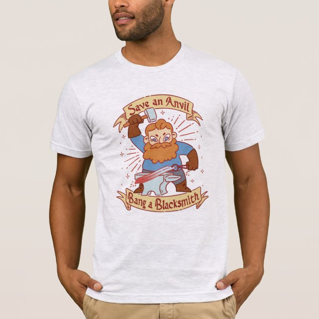 Salven un golpe de yunque una camiseta de herrero (Anverso)