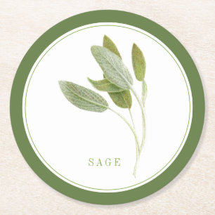SALVIA FRESCO Posavasos de Papel Redondos (+texto)