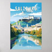 Salzburgo Austria Viaje Arte Vintage