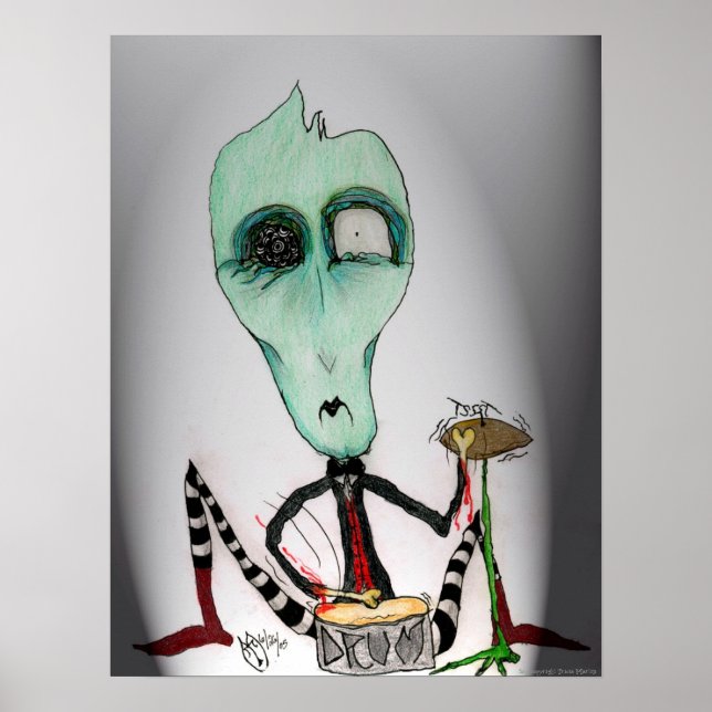 Sam- Ghoulie Drummer Poster de arte por Tricia Mar (Frente)