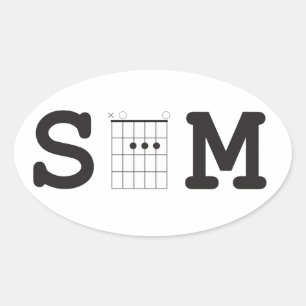 SAM Pegatina Oval de caja de acordes