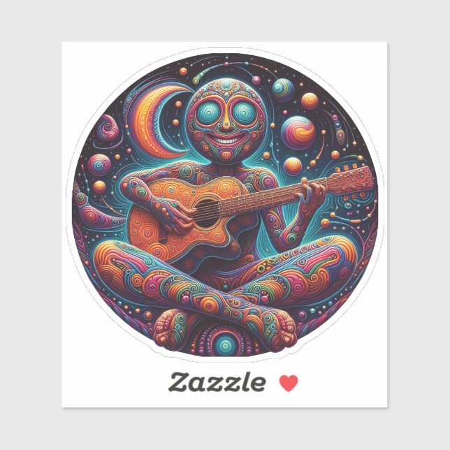 SAM Personalizado de círculo cósmico Pegatina de v (Hoja)