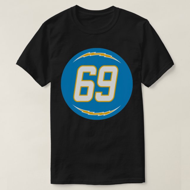 Sam Tevi Número 69 Jersey Los Angeles Chargers Ins (Diseño del anverso)
