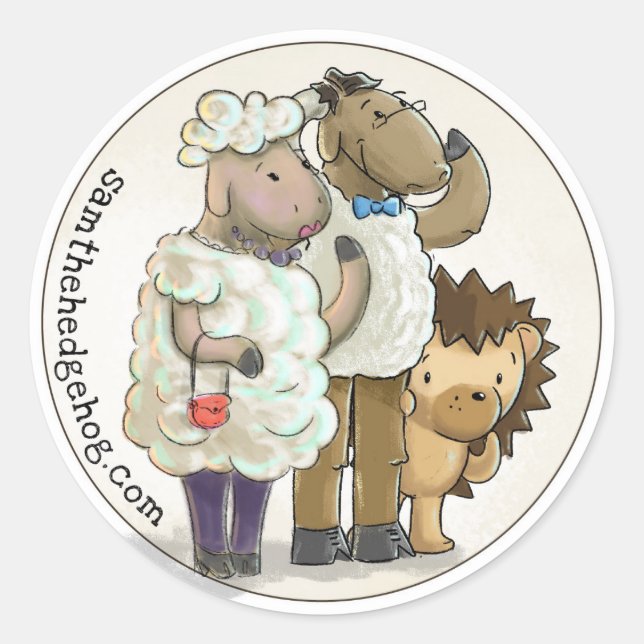 Sam the Hedgehog - Pegatina #1 (Anverso)