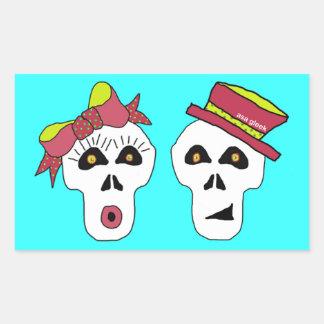 Sam y Sally Skull Pegatina