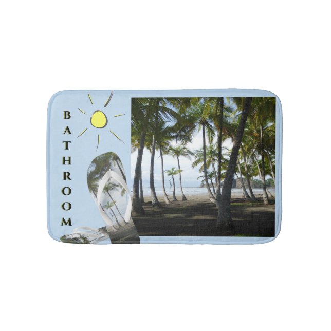 Sámara Beach Sunny Bathroom Cust. Alfombrilla de b (Anverso)