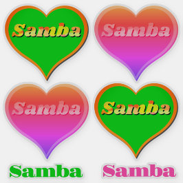 Samba dance heartCustom-Cut Vinyl Pegatina