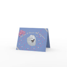 Samoyed 5X7 Tarjeta de San Valentín doblada person