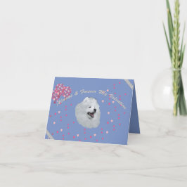 Samoyed 5X7 Tarjeta de San Valentín doblada person
