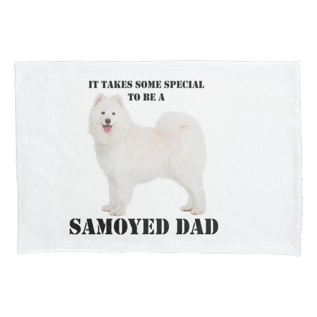 Samoyed Dad Pillow Funda (Anverso)